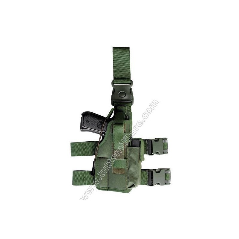 Fondina Tattica Cosciale Cordura Verde PA270