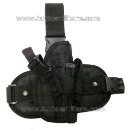 Fondina Tactical Universal Cosciale in Cordura Nera