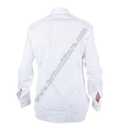 Camicia Bianca Gala Polsi Doppi per Gemelli