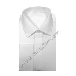 Camicia Bianca Gala Polsi Doppi per Gemelli