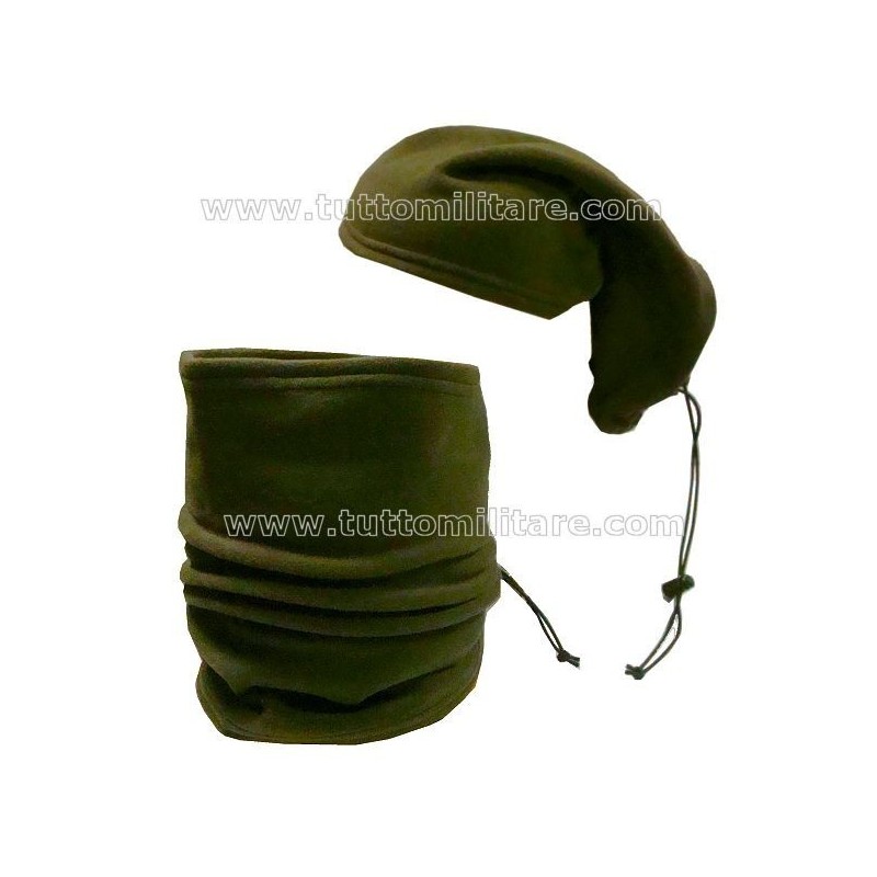 Collare Termico Pile Verde Oliva con Laccio