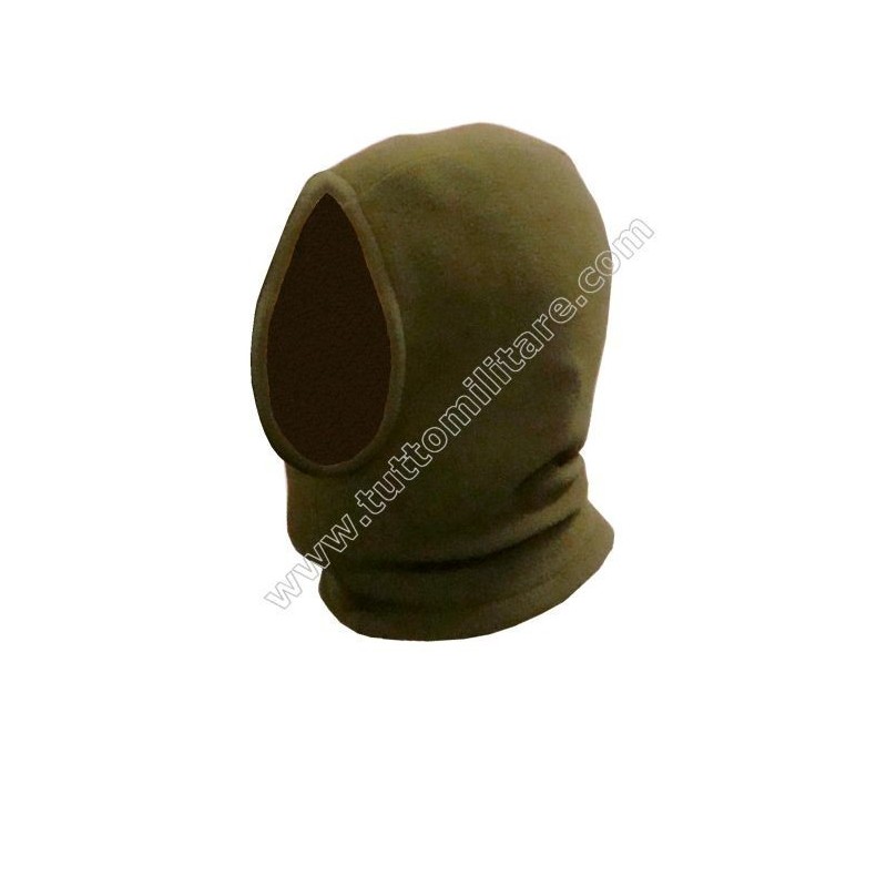 Passamontagna Collare Pile Verde Oliva