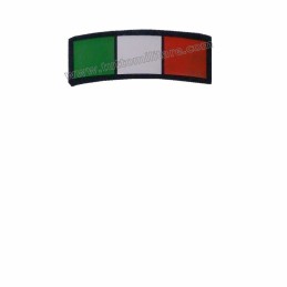 Scudetto Italia Mezza Luna Bordo Blu Con Velcro