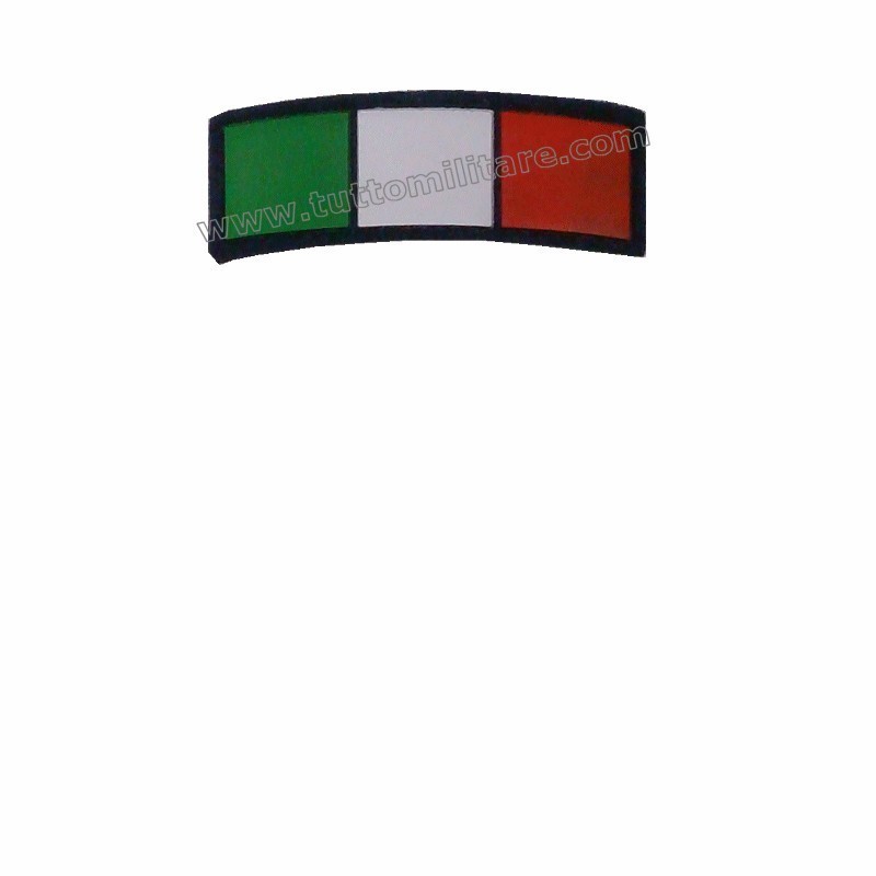 Scudetto Italia Mezza Luna Bordo Blu Con Velcro
