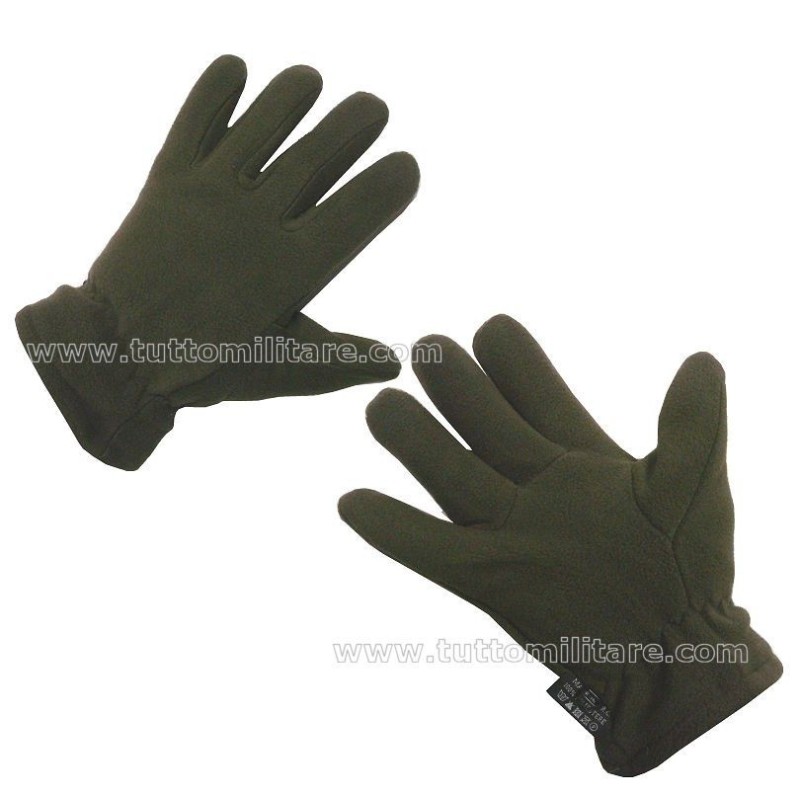 Guanti Pile Verde Oliva Termici