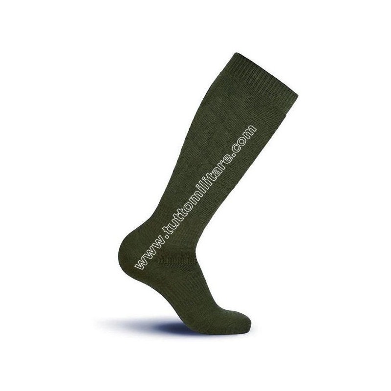 Calzettoni in Lana Verde e Spugna Interna