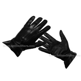 Guanti Pelle Nera Foderati Lana