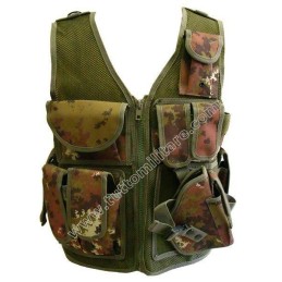 Gilet Tattico Vegetato con Fondina