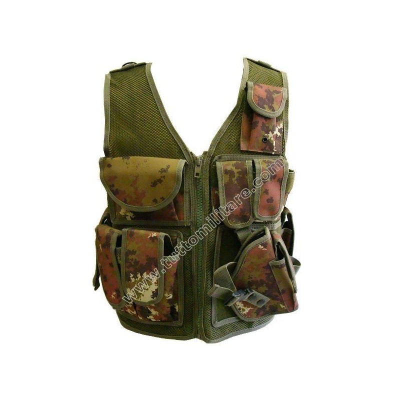Gilet Tattico Vegetato con Fondina