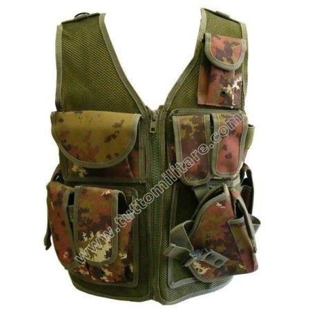 Gilet Tattico Vegetato con Fondina