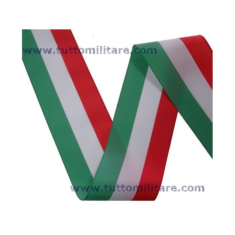 Nastro Tricolore Italia 7 cm. Larghezza