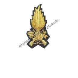 Fregio Ricamato Guardia di Finanza Maschile su Panno Grigio