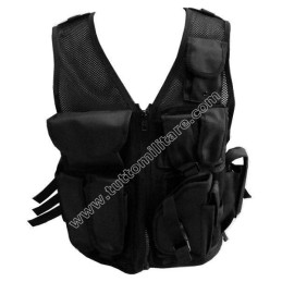 Gilet Tattico Nero in Cordura