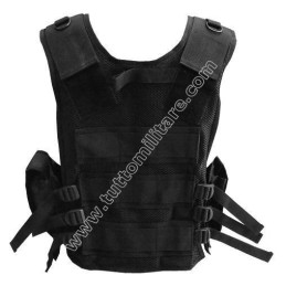 Gilet Tattico Nero in Cordura