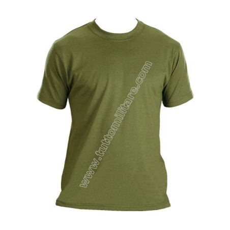 Maglietta Cotone Manica Corta Verde Oliva