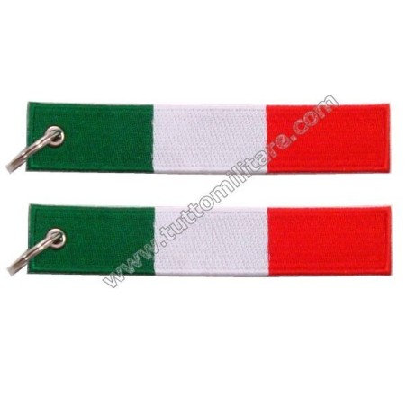 Portachiavi ricamato Italia