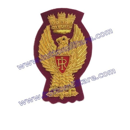 Fregio Ricamato Polizia di Stato Fondo Cremisi