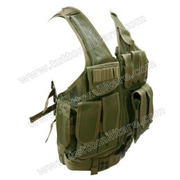 Gilet Tattico Cross Draw Molle Vest Verde Oliva