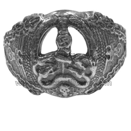 Anello in Argento Punzonato Antipartigiani Bandkampfabzeichen