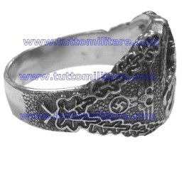 Anello in Argento Punzonato Antipartigiani Bandkampfabzeichen