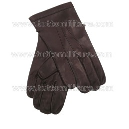 Guanti Sfoderati in Pelle Testa di Moro