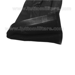 Guanti Militari Sfoderati Pelle Nera Pieno Fiore