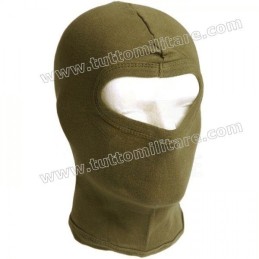 Balaclava Ad Un Foro In Cotone Verde Oliva