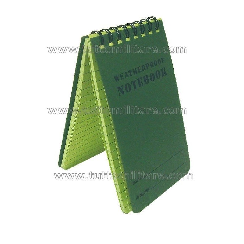 Bloc Notes Waterproof Verde Oliva