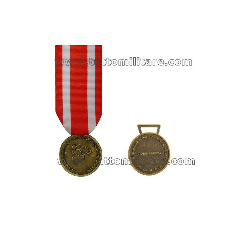 Medaglia Alluvione Piemonte 1994 Polizia di Stato