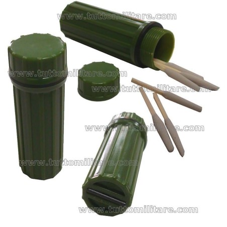 Fiammiferi Antivento in Contenitore Impermeabile