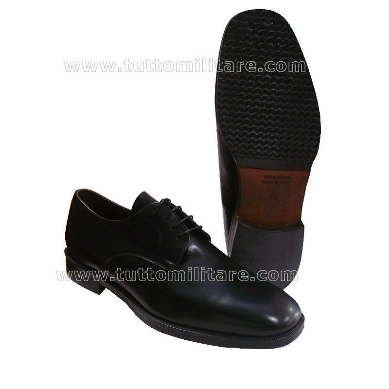 Scarpe Basse Nere per Divisa con Suola in Gomma