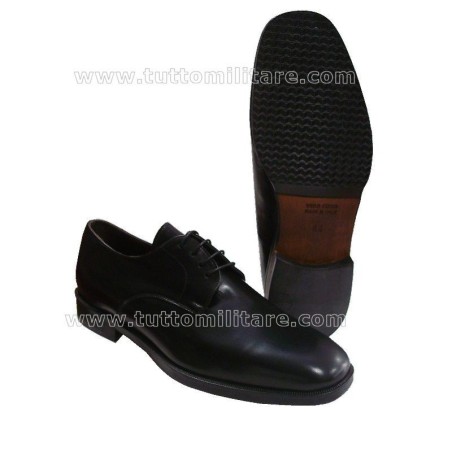 Scarpe Basse Nere per Divisa con Suola in Gomma