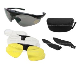 Occhiali Tattici con Set Lenti Intercambiabili