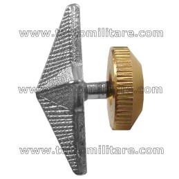 Stelle Militari Zigrinate in Metallo Argento a 5 Punte con Vite cm. 2,5