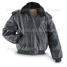 Giubbino Bomber in Pelle Piloti Mezzi Blindo Corazzati EI