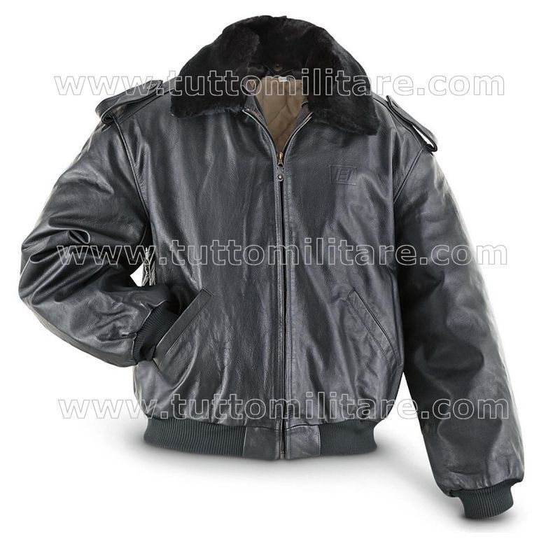 Giubbino Bomber in Pelle Piloti Mezzi Blindo Corazzati EI