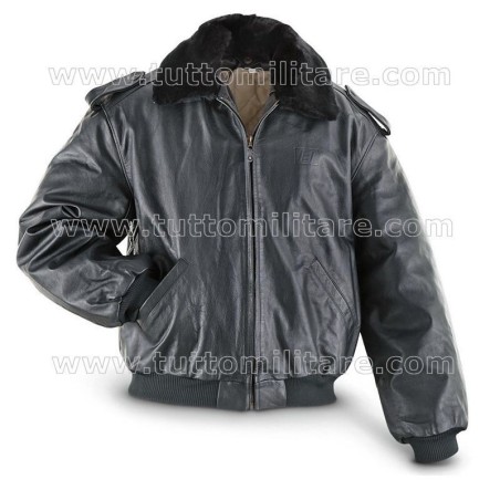 Giubbino Bomber in Pelle Piloti Mezzi Blindo Corazzati EI