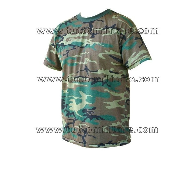 Maglietta T-Shirt Woodland Camo