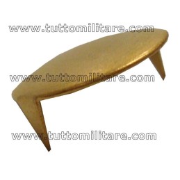 Dischetto Metallo Dorato Senza Numero per Fregio Berretto