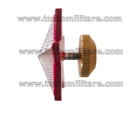 Stella Militare Argento Zigrinata Bordo Rosso a 5 Punte