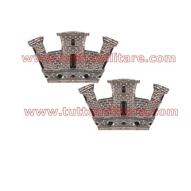 Corone Turrite Argentate Carabinieri