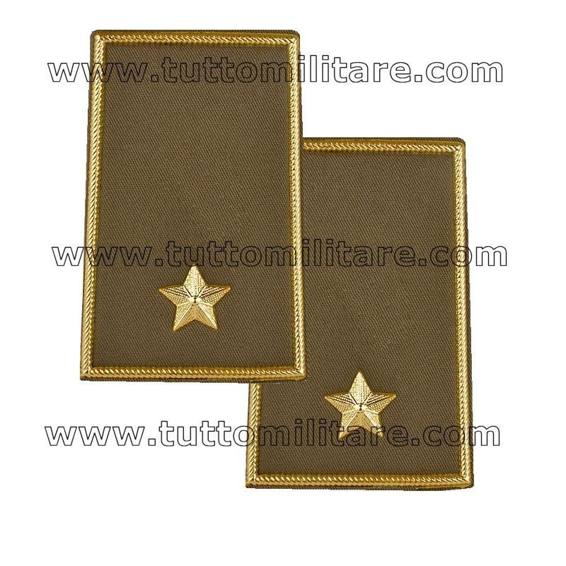 Tubolari Plastica Kaki Sottotenente Esercito