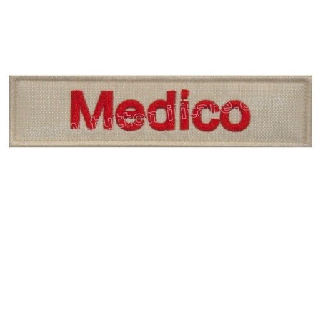 Targhetta Medico Ricamata con Velcro
