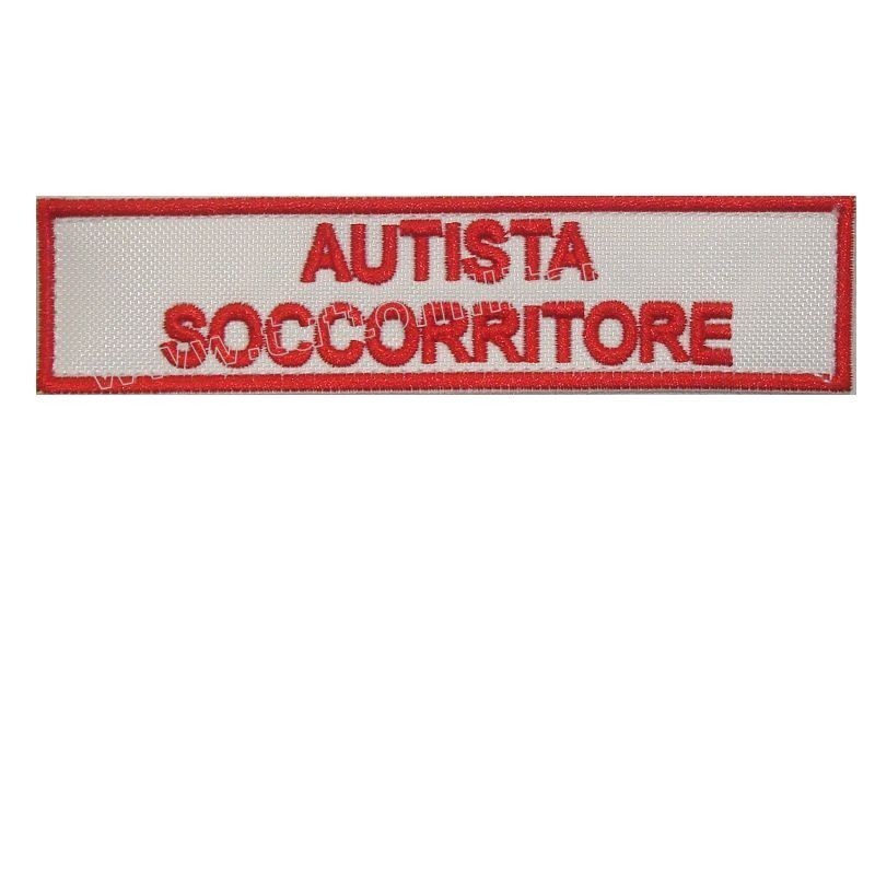 Targhetta Autista Soccorritore Ricamata con Velcro