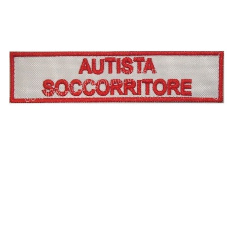 Targhetta Autista Soccorritore Ricamata con Velcro