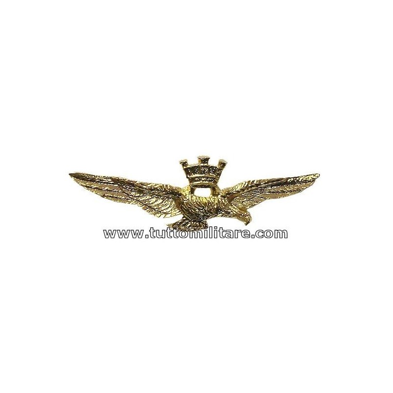 Brevetto Metallo Aquila Pilota Aeronautica Militare 