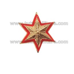 Stella Militare Oro 6 Punte Bordo Rosso