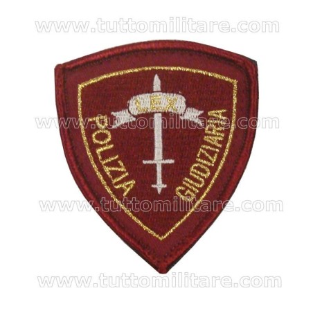 Scudetto Ricamato Polizia Giudiziaria Polizia di Stato