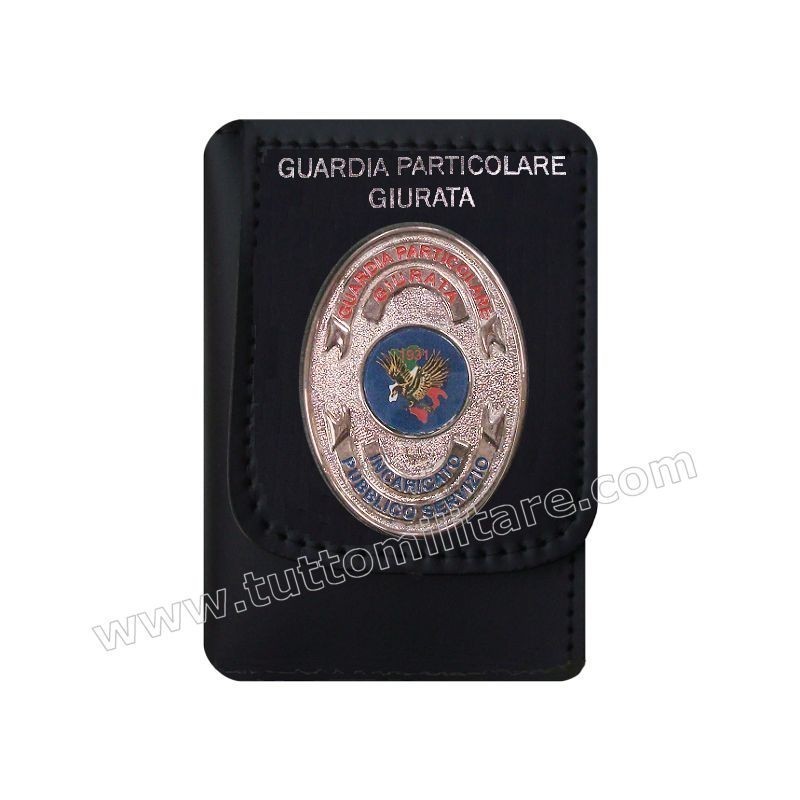 Portafogli con Placca Guardia Particolare Giurata