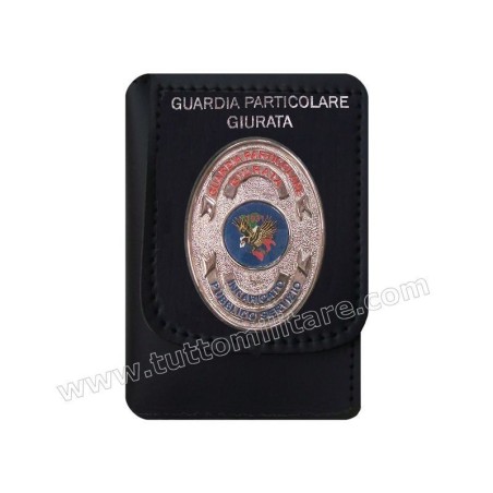 Portafogli con Placca Guardia Particolare Giurata